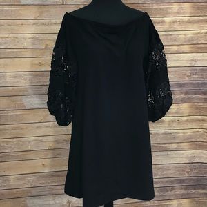 Date Night Crochet Sleeve Dress